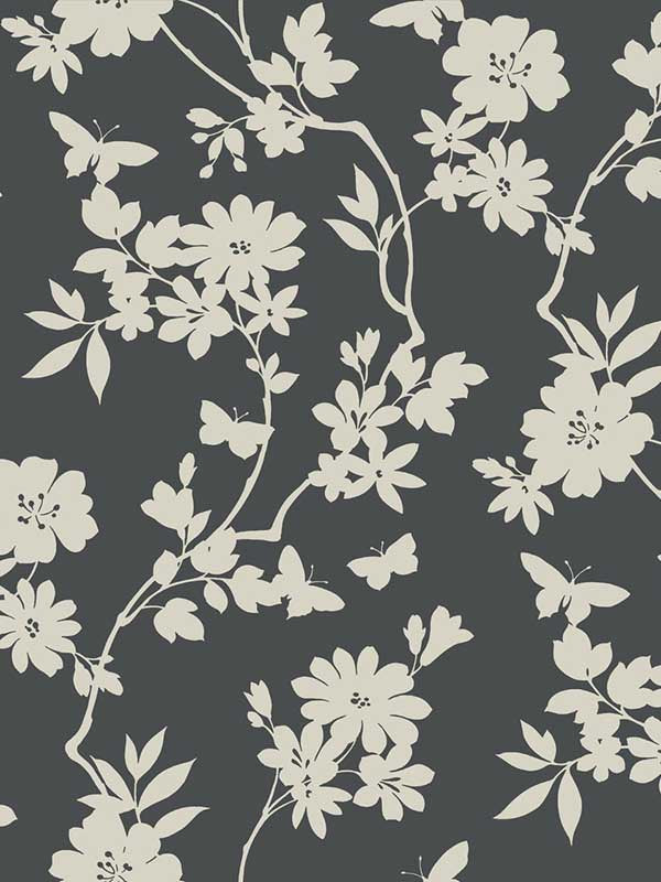 Flutter Vine fabric in grey color - pattern number DT5025 - by Candice Olson in the After Eight collection
