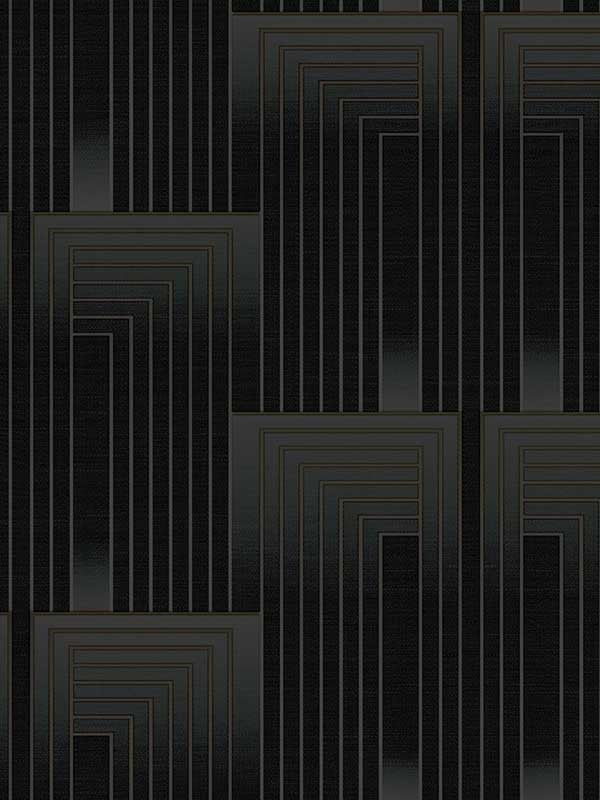 Vanishing wallpaper in black and copper color - pattern number DT5072 - by Candice Olson in the After Eight collection