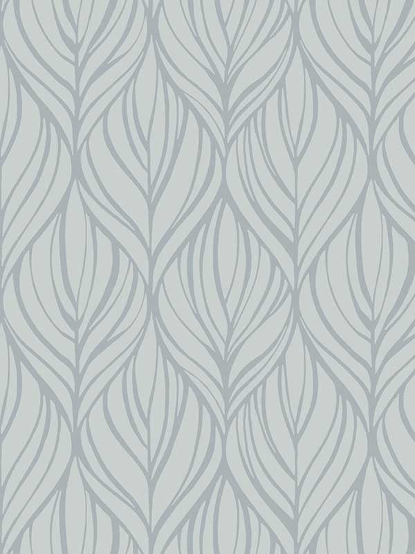 Palma wallpaper in blue and silver color - pattern number DT5083 - by Candice Olson in the After Eight collection