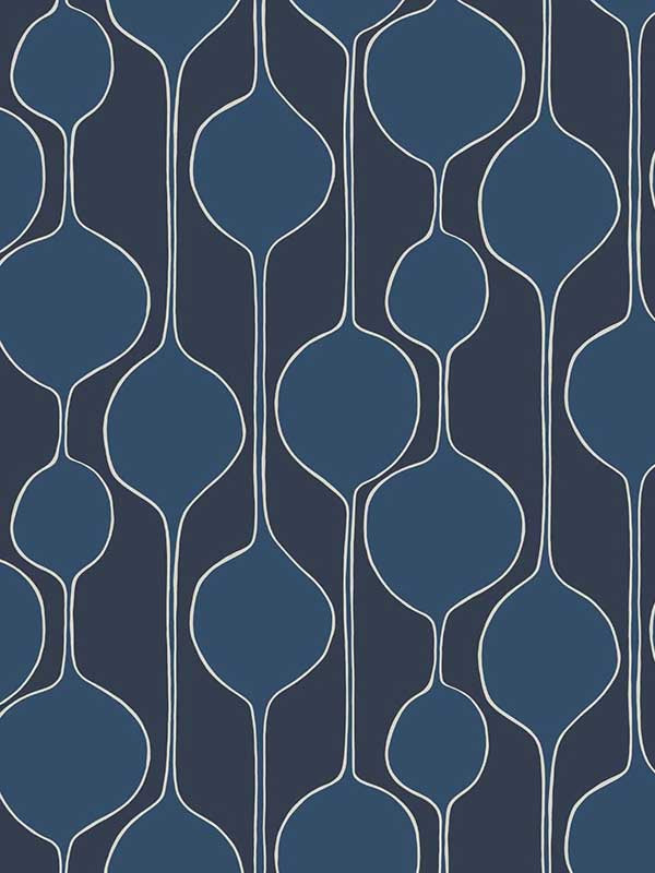 Minimalist Geometric fabric in celtic blue color - pattern number SL80112 - by Seabrook in the The Simple Life collection