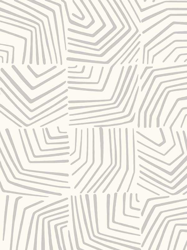 Linework Maze fabric in fog color - pattern number SL80208 - by Seabrook in the The Simple Life collection
