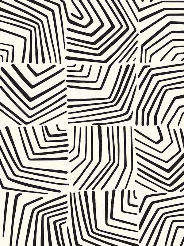 Linework Maze fabric in inkwell color - pattern number SL80210 - by Seabrook in the The Simple Life collection