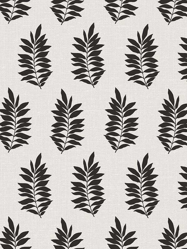Pinnate Silhouette fabric in onyx color - pattern number SL80300 - by Seabrook in the The Simple Life collection
