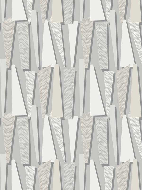 Geometric Shadows wallpaper in stone color - pattern number SL80806 - by Seabrook in the The Simple Life collection