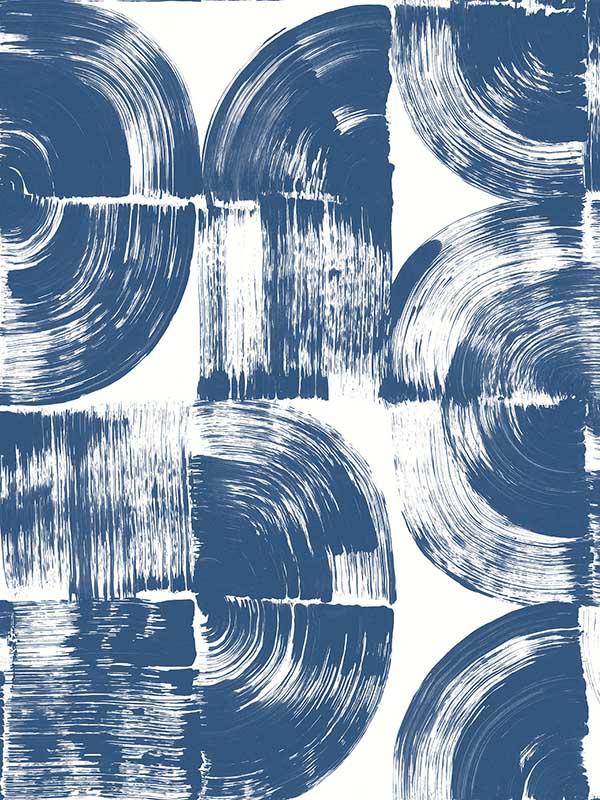 Giulietta Painterly Geometric fabric in blue color - pattern number 4014-26407 - by A Street Prints in the Seychelles collection