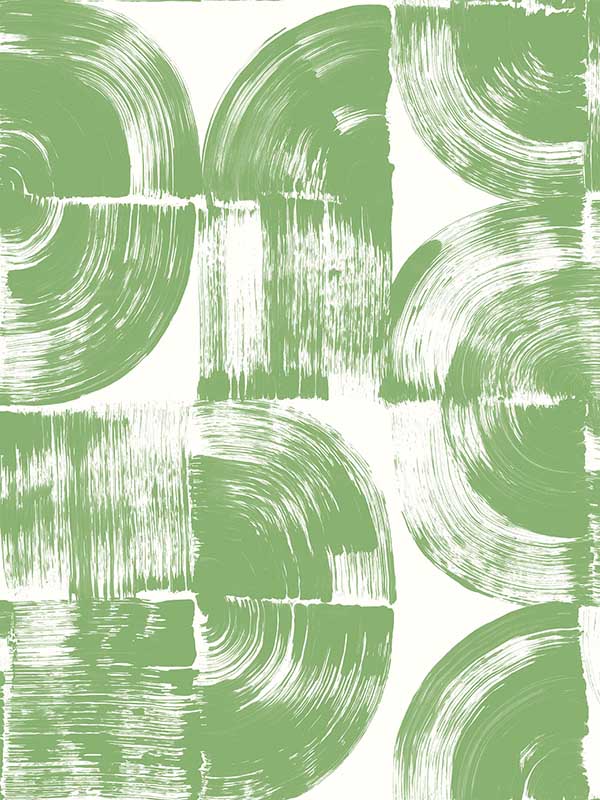 Giulietta Painterly Geometric fabric in green color - pattern number 4014-26408 - by A Street Prints in the Seychelles collection