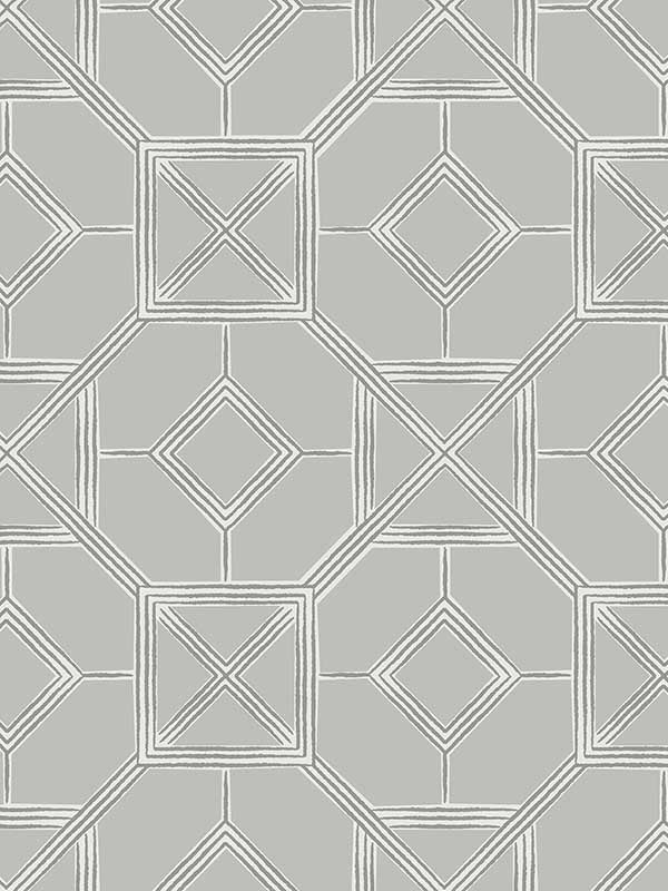 Livia Trellis fabric in grey color - pattern number 4014-26412 - by A Street Prints in the Seychelles collection