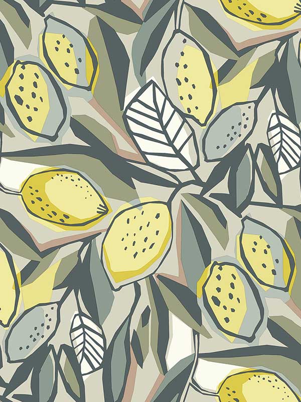 Meyer Citrus fabric in chartreuse color - pattern number 4014-26418 - by A Street Prints in the Seychelles collection