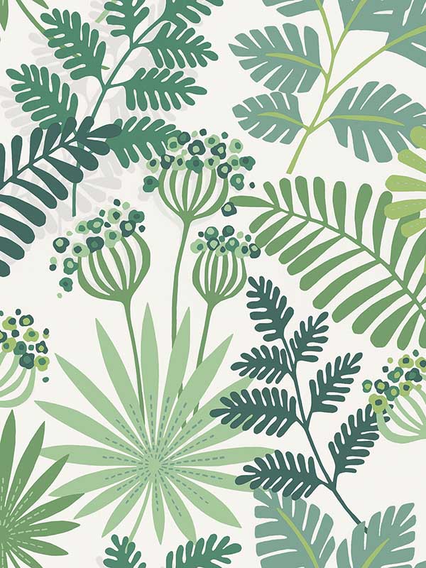 Praslin Botanical fabric in green color - pattern number 4014-26448 - by A Street Prints in the Seychelles collection