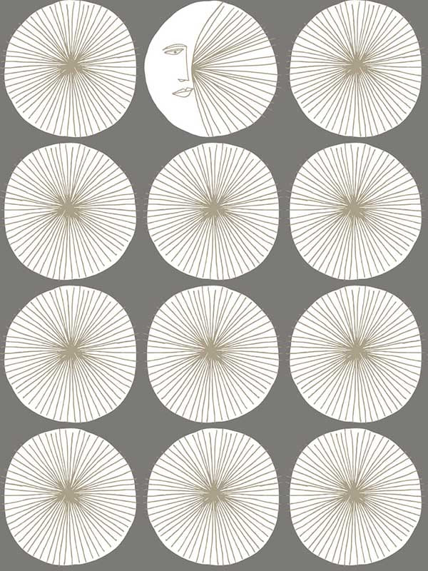 Soho Starburst Peel and Stick fabric in grey color - pattern number PSW1217RL - by York in the Risky Business Vol III Peel and Stick Wallpaper collection