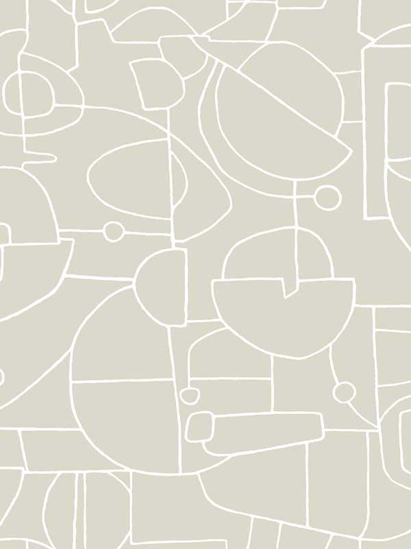 Robotics Peel and Stick fabric in beige color - pattern number PSW1265RL - by York in the Risky Business Vol III Peel and Stick Wallpaper collection