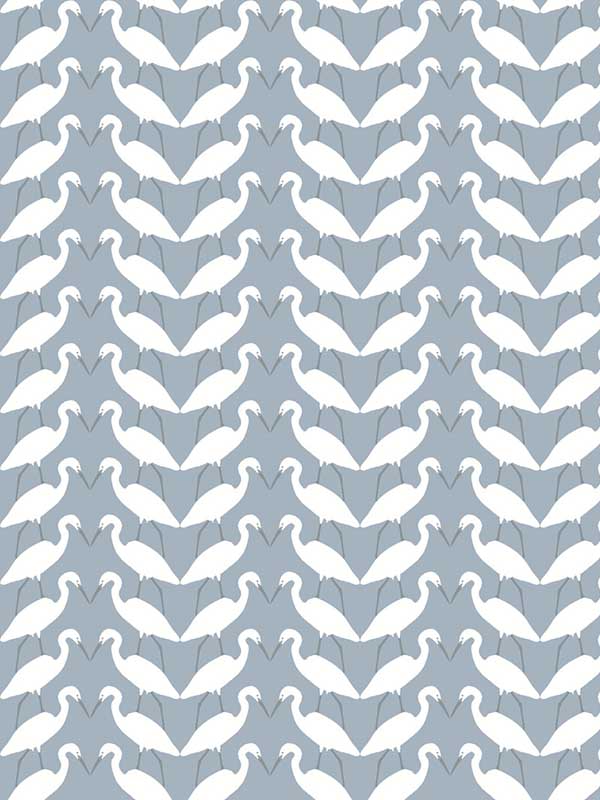 Elegant Birds Peel and Stick wallpaper in blue color - pattern number PSW1347RL - by York in the York Premium Peel and Stick Wildlife Wallpaper collection