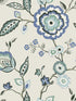 Dahlia Blooms fabric in blue and white color - pattern number GO8231 - by York in the Greenhouse collection