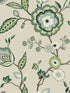 Dahlia Blooms fabric in green and beige color - pattern number GO8233 - by York in the Greenhouse collection