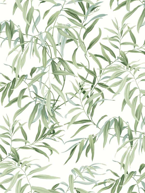 Willow Grove fabric in forest color - pattern number GO8241 - by York in the Greenhouse collection
