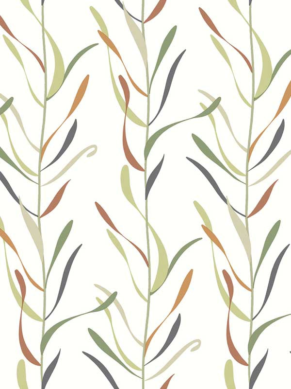 Chloe Vine fabric in sienna color - pattern number GO8321 - by York in the Greenhouse collection