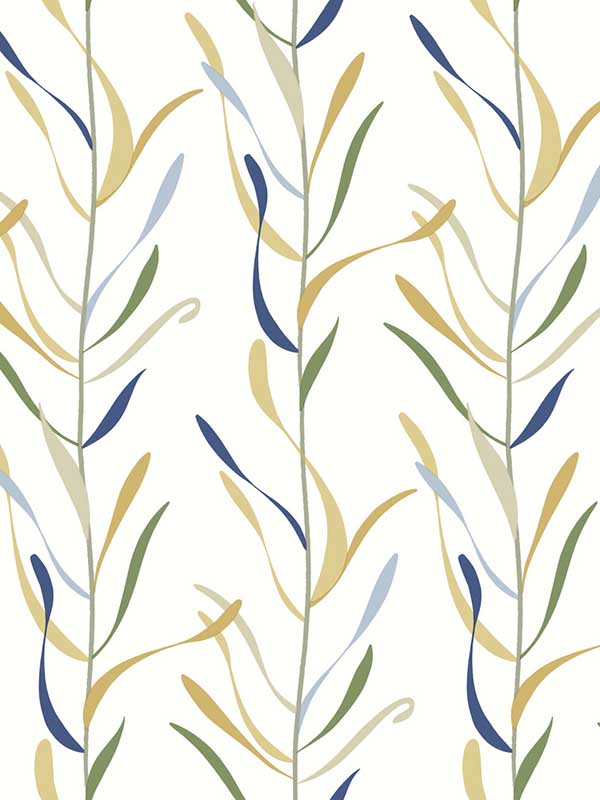 Chloe Vine fabric in ochre color - pattern number GO8325 - by York in the Greenhouse collection