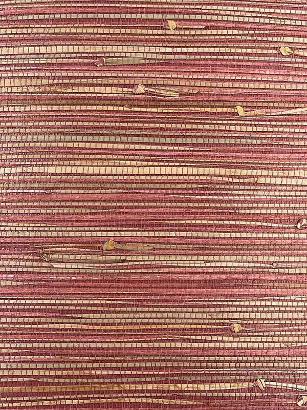 Abatha fabric in sunset rose color - pattern number BX10009 - by Wallquest in the Natural Wallcoverings by Daisy Bennett collection