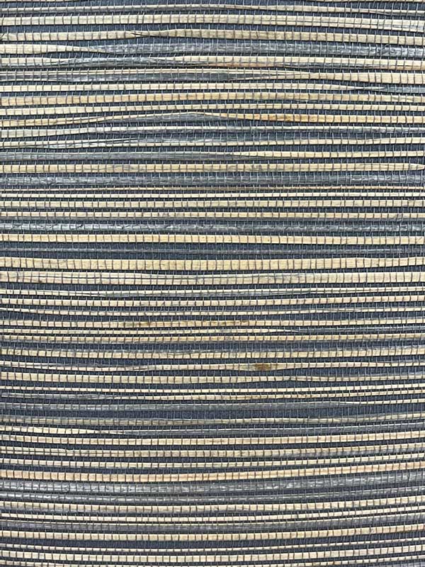 Abatha fabric in slate blue color - pattern number BX10011 - by Wallquest in the Natural Wallcoverings by Daisy Bennett collection
