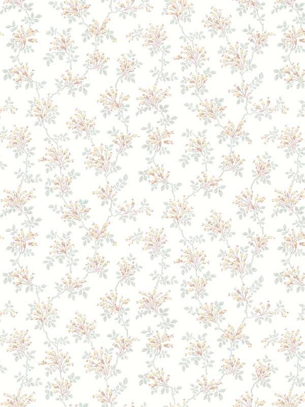 Sofiane Botanical Trail wallpaper in yellow color - pattern number 4072-70036 - by Chesapeake in the Delphine collection