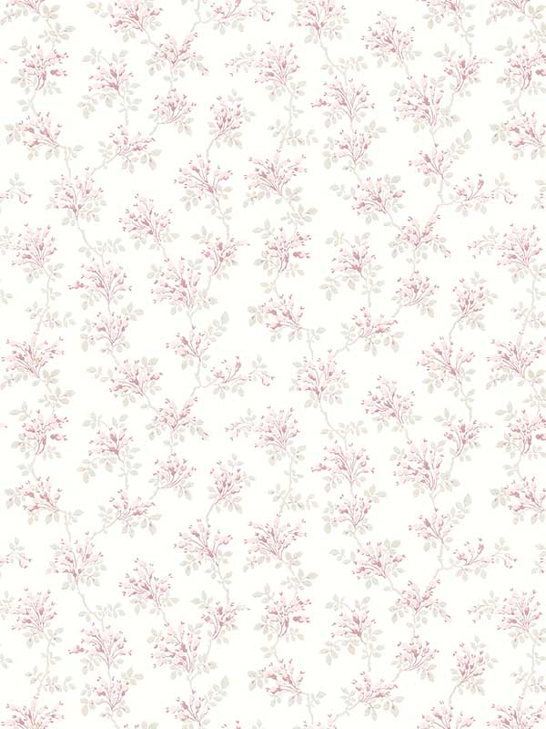 Sofiane Botanical Trail wallpaper in pink color - pattern number 4072-70038 - by Chesapeake in the Delphine collection