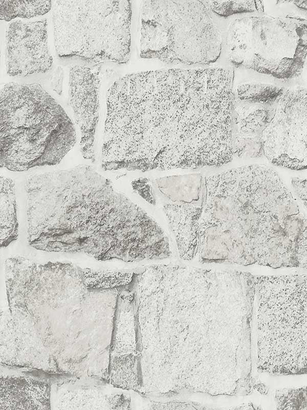 Axelle Stone wallpaper in white color - pattern number 4072-70043 - by Chesapeake in the Delphine collection