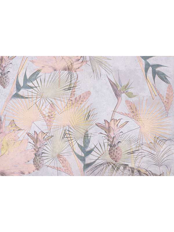 Tropical Concrete 8 Panel fabric in pink color - pattern number 8-212 - by Brewster in the Komar Colours collection