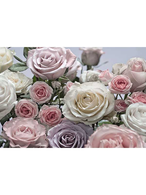 Floraison 8 Panel fabric in pink color - pattern number 8-736 - by Brewster in the Komar Colours collection