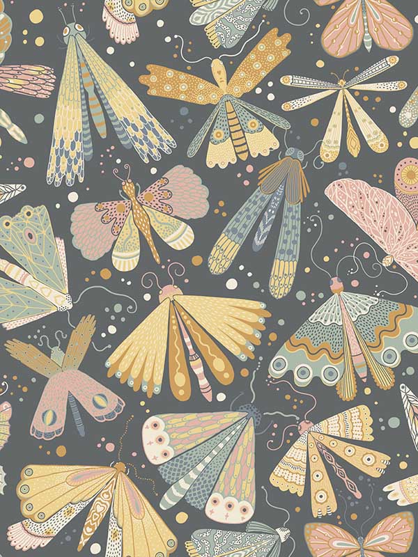 Flyga Butterfly Bonanza fabric in blue color - pattern number 4111-63022 - by A Street Prints in the Briony collection