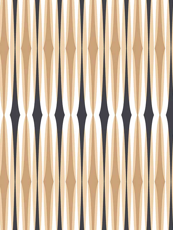 Century Stripe fabric in tan black color - pattern number JJ38006 - by Patton Norwall in the Rewind by James Joseph collection