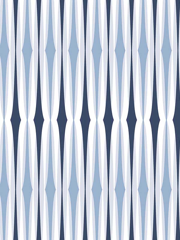Century Stripe fabric in blue navy color - pattern number JJ38007 - by Patton Norwall in the Rewind by James Joseph collection