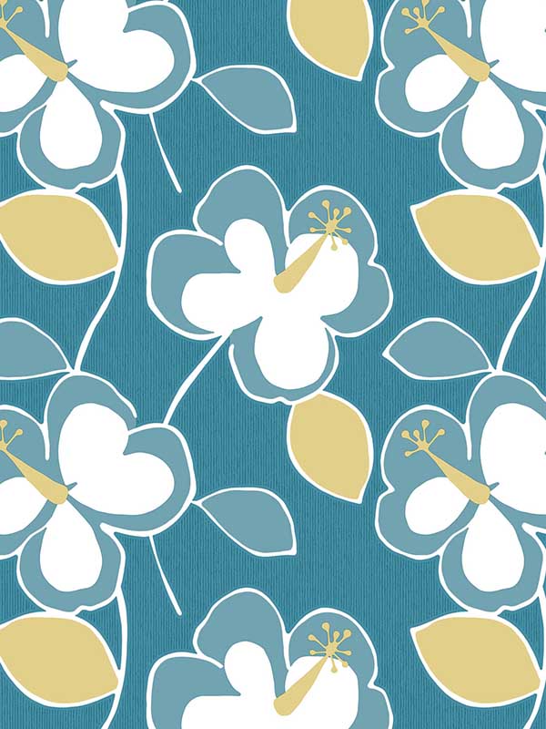 Flower Power fabric in turquoise lime color - pattern number JJ38015 - by Patton Norwall in the Rewind by James Joseph collection