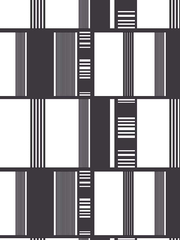 Grid Lock wallpaper in black color - pattern number JJ38025 - by Patton Norwall in the Rewind by James Joseph collection