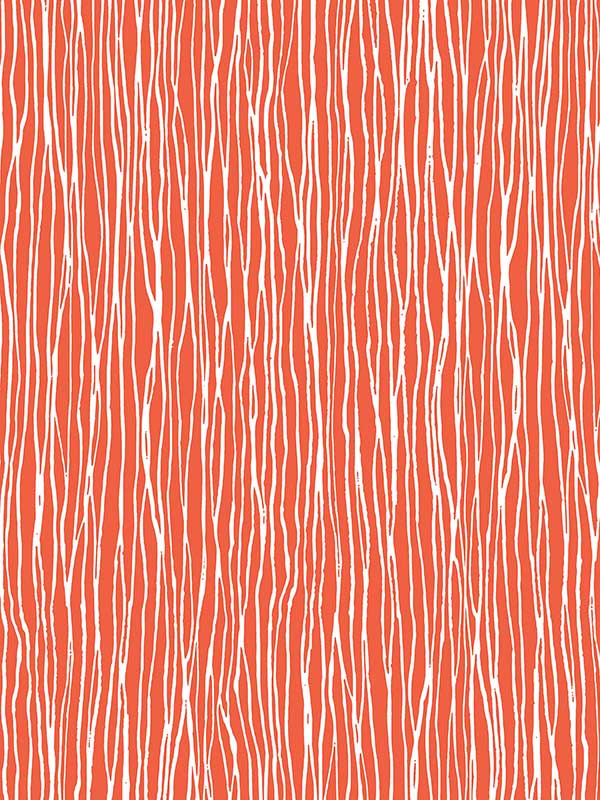 Jacaranda Wave wallpaper in orange color - pattern number JJ38031 - by Patton Norwall in the Rewind by James Joseph collection
