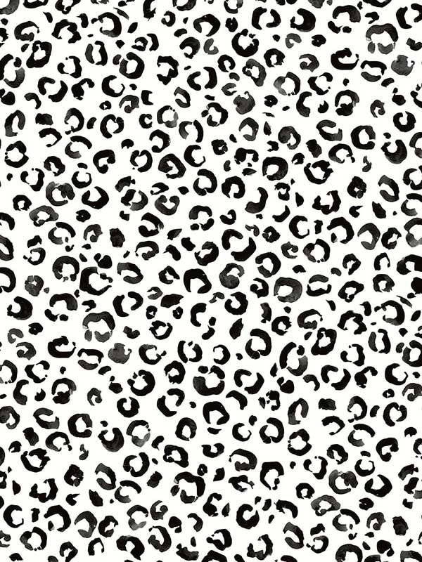 Classic Leopard Peel and Stick wallpaper in black and white color - pattern number DB20600 - by NextWall in the Peel and Stick Wallpaper by Daisy Bennett collection