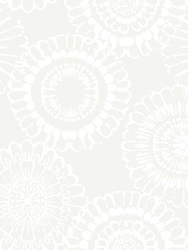 Sonnet Floral fabric in platinum color - pattern number 4060-138910 - by Chesapeake in the Fable collection