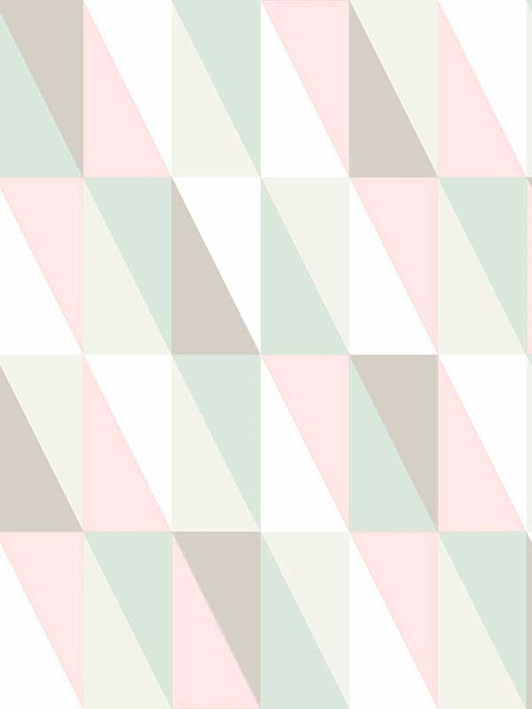 Inez Geometric fabric in pastel color - pattern number 4060-138919 - by Chesapeake in the Fable collection