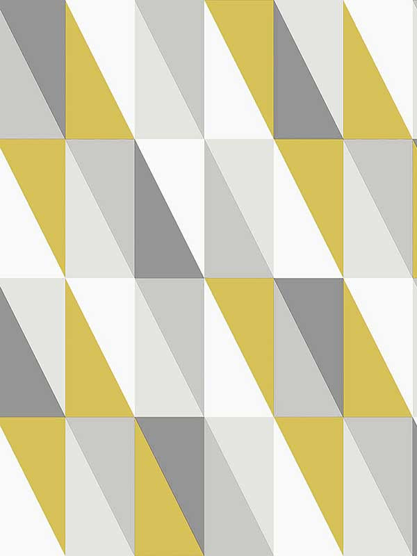 Inez Geometric fabric in mustard color - pattern number 4060-138921 - by Chesapeake in the Fable collection