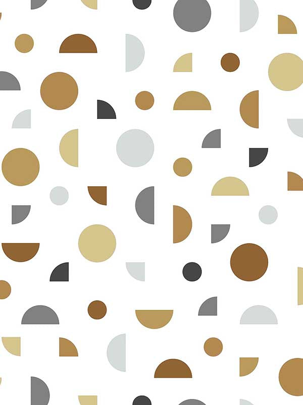 Marilee Circles wallpaper in neutral color - pattern number 4060-139278 - by Chesapeake in the Fable collection