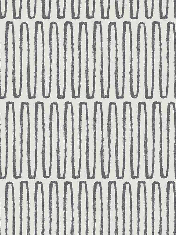 Lars Retro Wave fabric in charcoal color - pattern number 4066-26501 - by A Street Prints in the Hannah collection