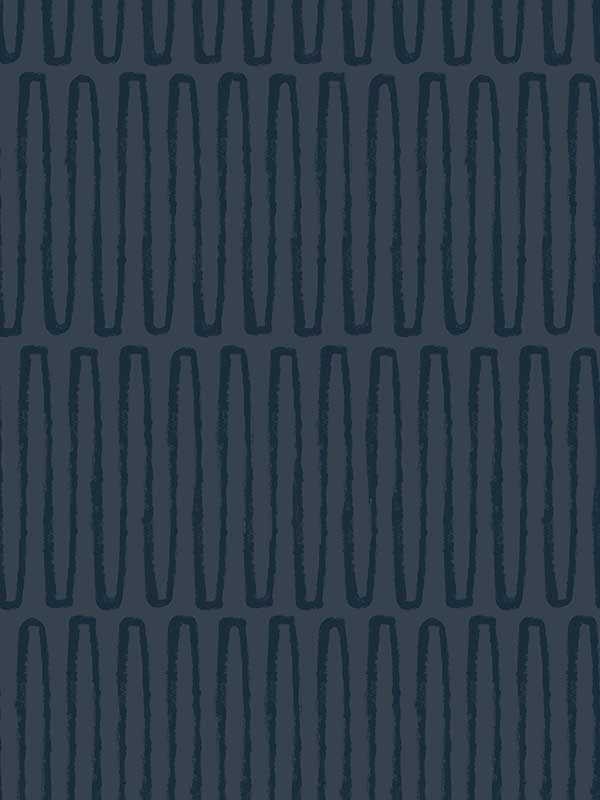 Lars Retro Wave fabric in navy color - pattern number 4066-26502 - by A Street Prints in the Hannah collection