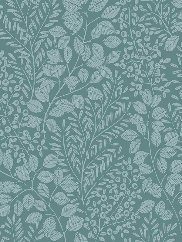 Elin Berry Botanical fabric in sky blue color - pattern number 4066-26518 - by A Street Prints in the Hannah collection