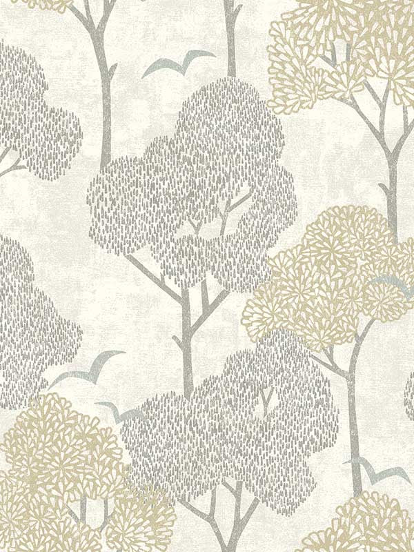 Lykke Textured Tree fabric in neutral color - pattern number 4066-26543 - by A Street Prints in the Hannah collection