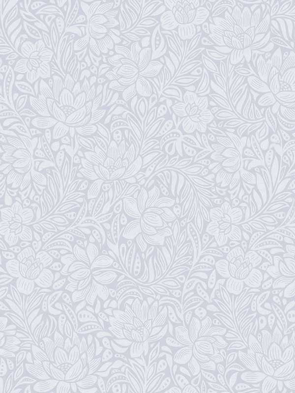 Zahara Floral fabric in periwinkle color - pattern number 316026 - by Eijffinger in the Posy collection