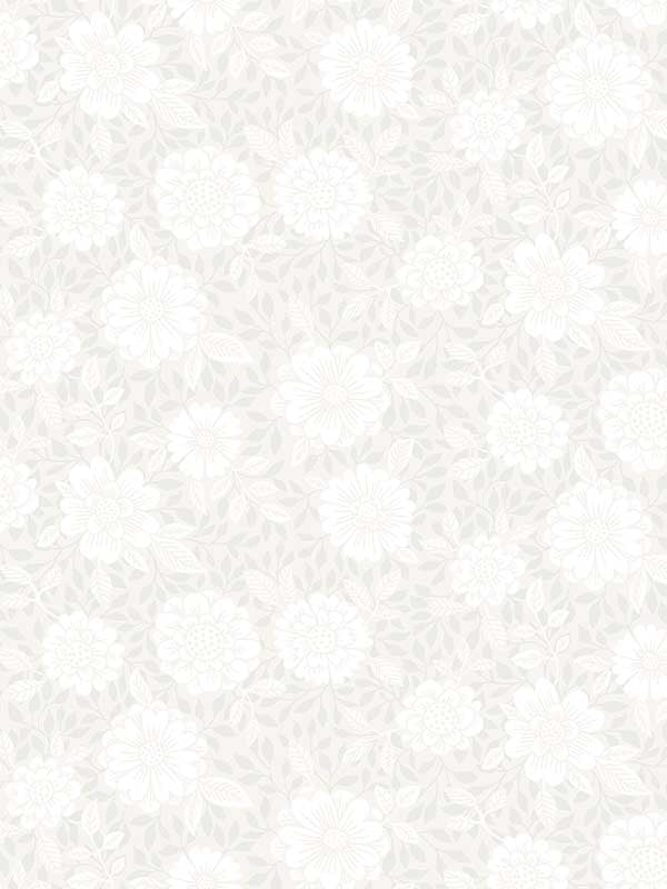 Lizette Charming Floral fabric in light grey color - pattern number 4080-15908 - by A Street Prints in the Ingrid collection