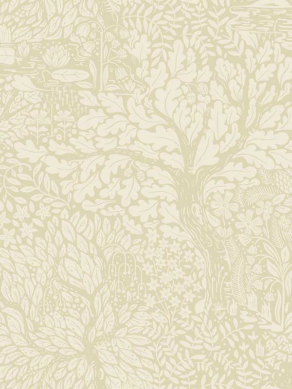Olle Forest Sanctuary fabric in neutral color - pattern number 4080-83109 - by A Street Prints in the Ingrid collection
