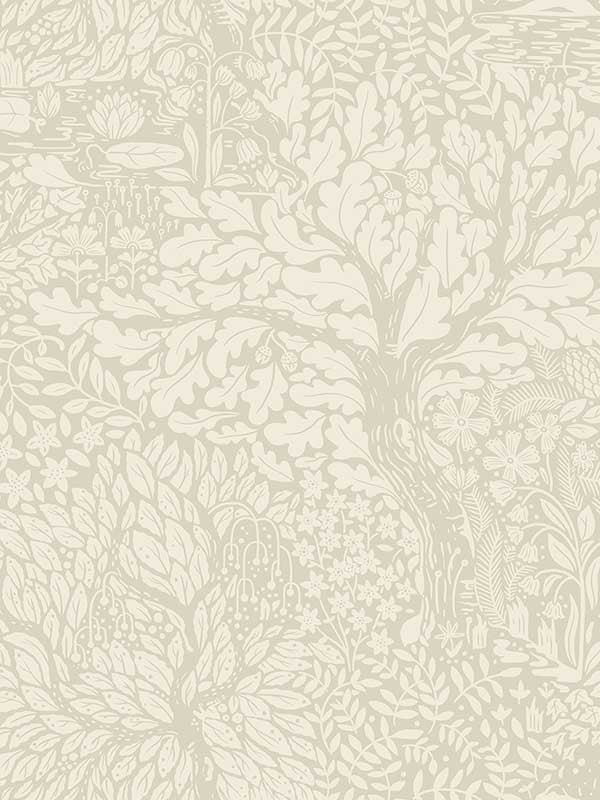 Olle Forest Sanctuary fabric in taupe color - pattern number 4080-83110 - by A Street Prints in the Ingrid collection