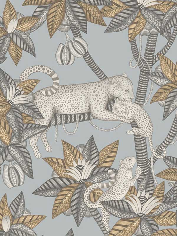Satara fabric in slate and white mica print color - pattern number 119/3012.CS.0 - by Cole and Son in the Ardmore Jabula collection
