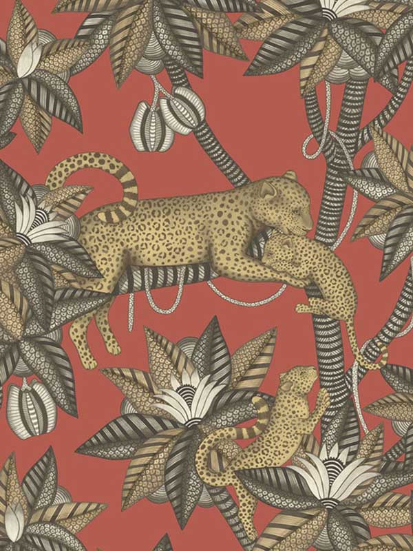Satara fabric in soot and metallic gold rouge color - pattern number 119/3014.CS.0 - by Cole and Son in the Ardmore Jabula collection