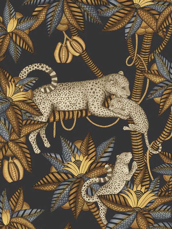 Satara fabric in brntorng and snd blck color - pattern number 119/3017.CS.0 - by Cole and Son in the Ardmore Jabula collection